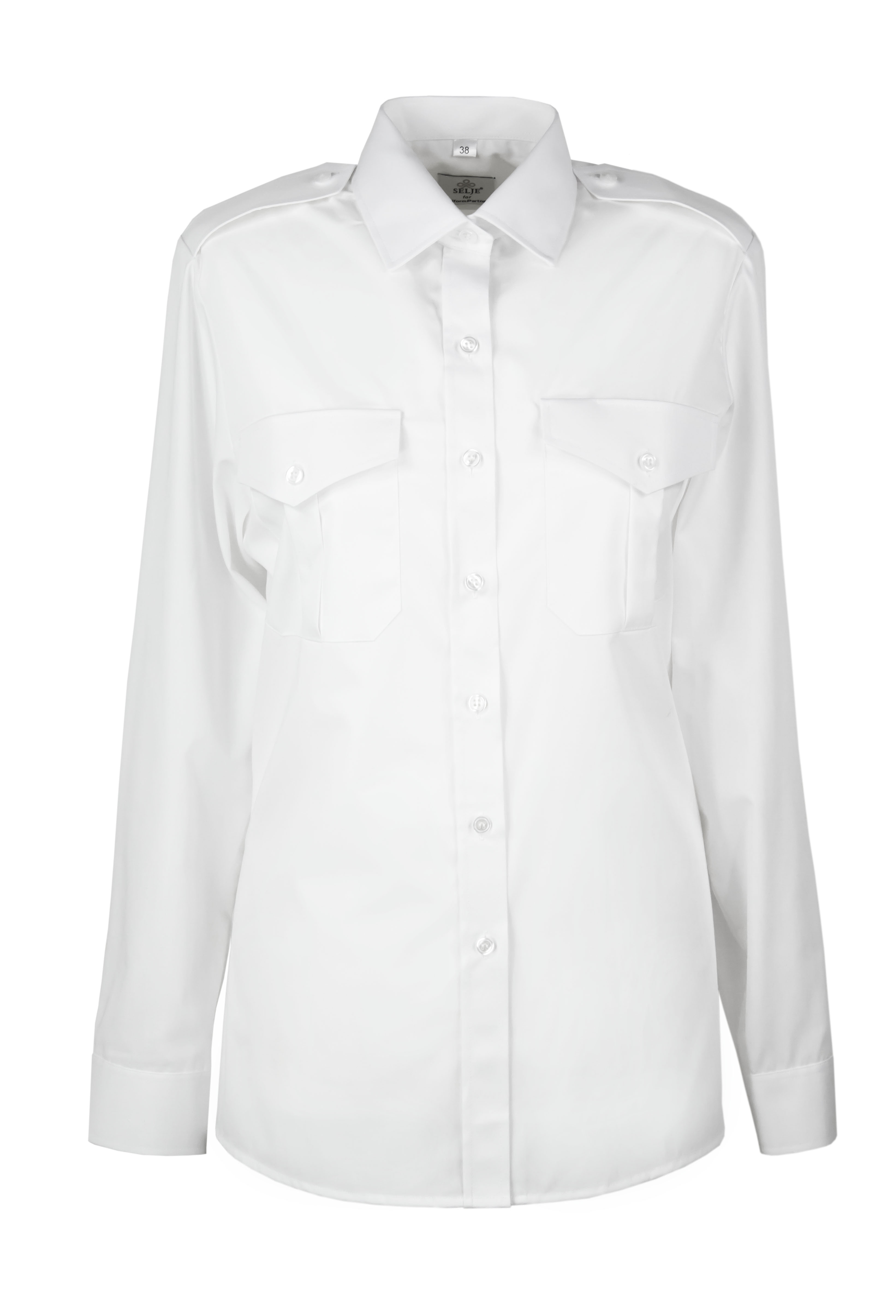 Service bluse dame, hvit, l/e