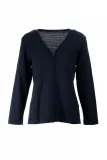 Nova cardigan m/ perlestrikk, dame, mørk marine